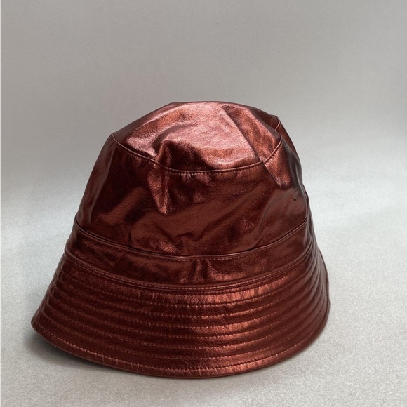 NWT Wyeth by Todd Magill Red Metallic Bucket Hat